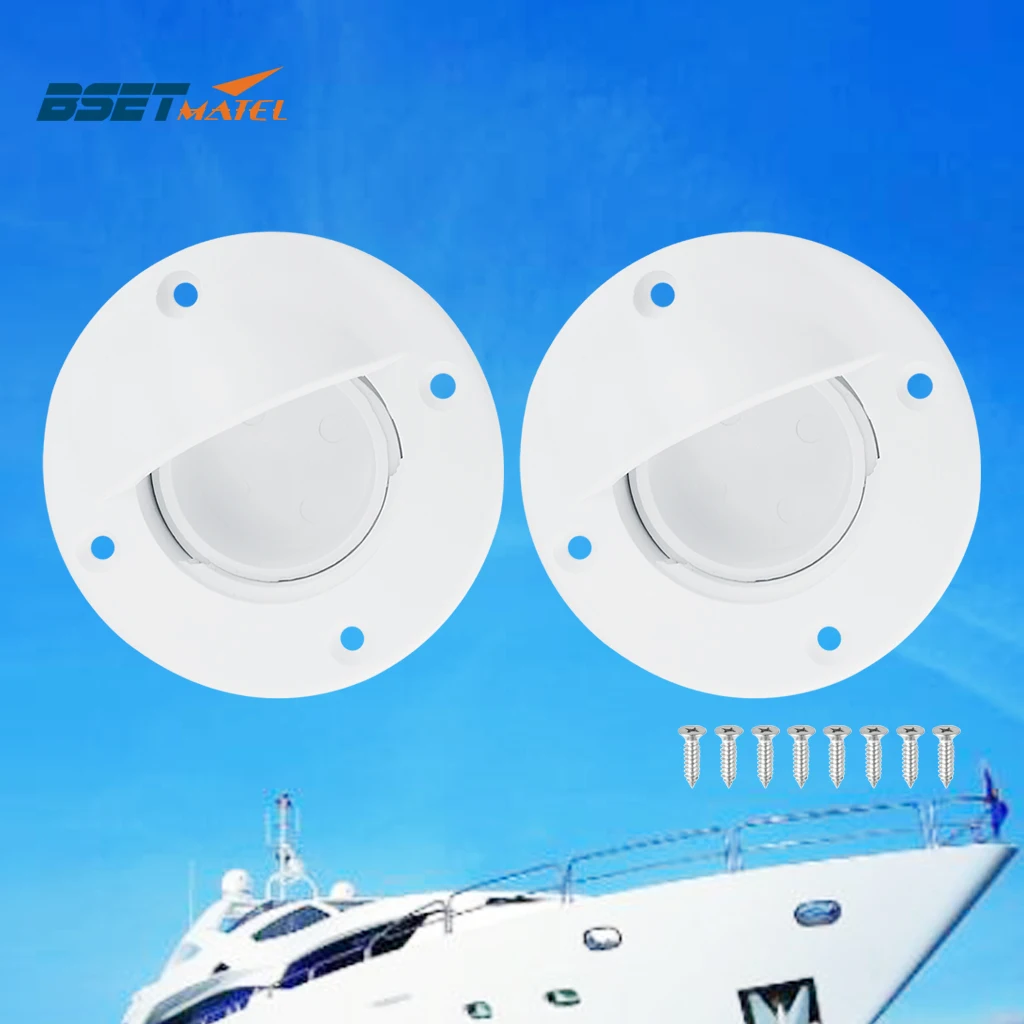 

2PCS/Lot Universal White Nylon Marine Boat Transom Deck Mount Drain Scupper Valve Screw Cap Bung Stopper Replacement Accessories