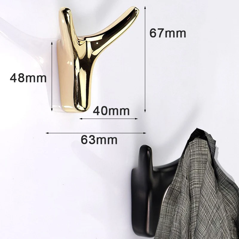 

1pc Wall-Mounted Clothes Hook Cow Horn Hook Bathroom Coat Hook Bedroom Robe Hook Room Bathroom Accessories