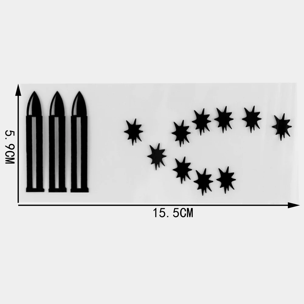 YJZT 5 9 × 15 см креативная Веселая Автомобильная наклейка-пуля Виниловая наклейка на