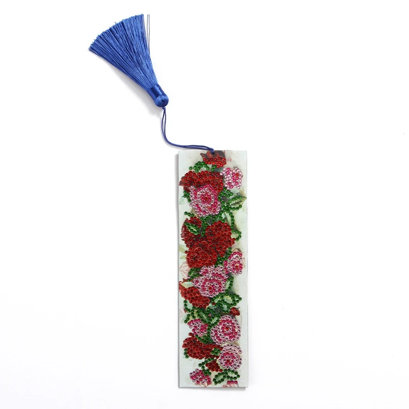 

Набор для алмазной вышивки «сделай сам», набор для рисования по номерам, Набор для вышивки, кисточка, набор кожаных закладок, Роза