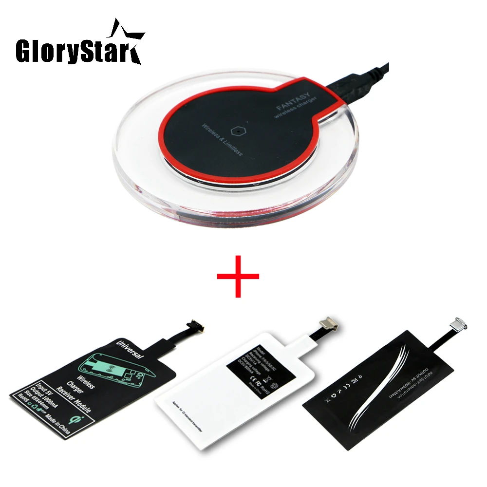 qi wireless charging kit transmitter charger adapter receptor receiver pad coil type c micro usb kit for iphone xiaomi huawei free global shipping