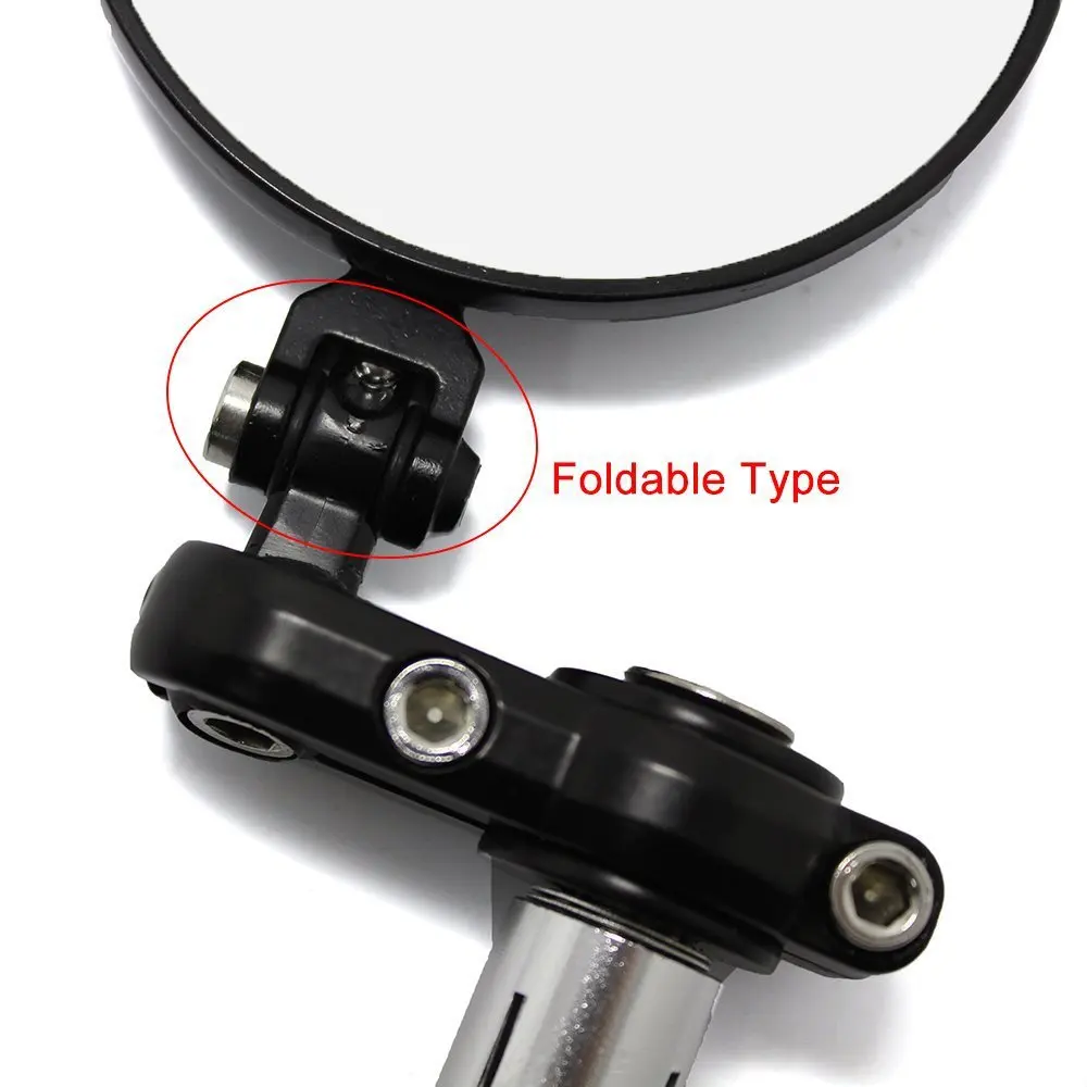 Мотоциклетное круглое зеркало заднего вида 3 дюйма складная ручка торцевые