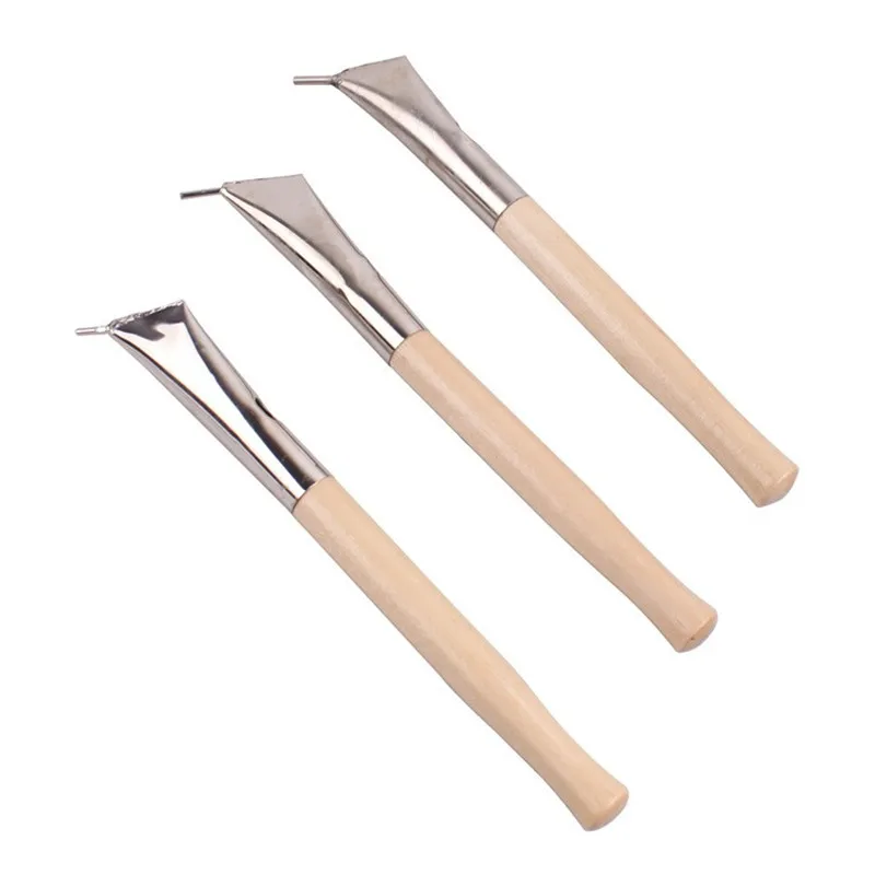 

3pcs Stainless Steel Pottery Clay Sculpture Wax Painting Tools Set Professinal Printing Batik Knives Pens 10sets