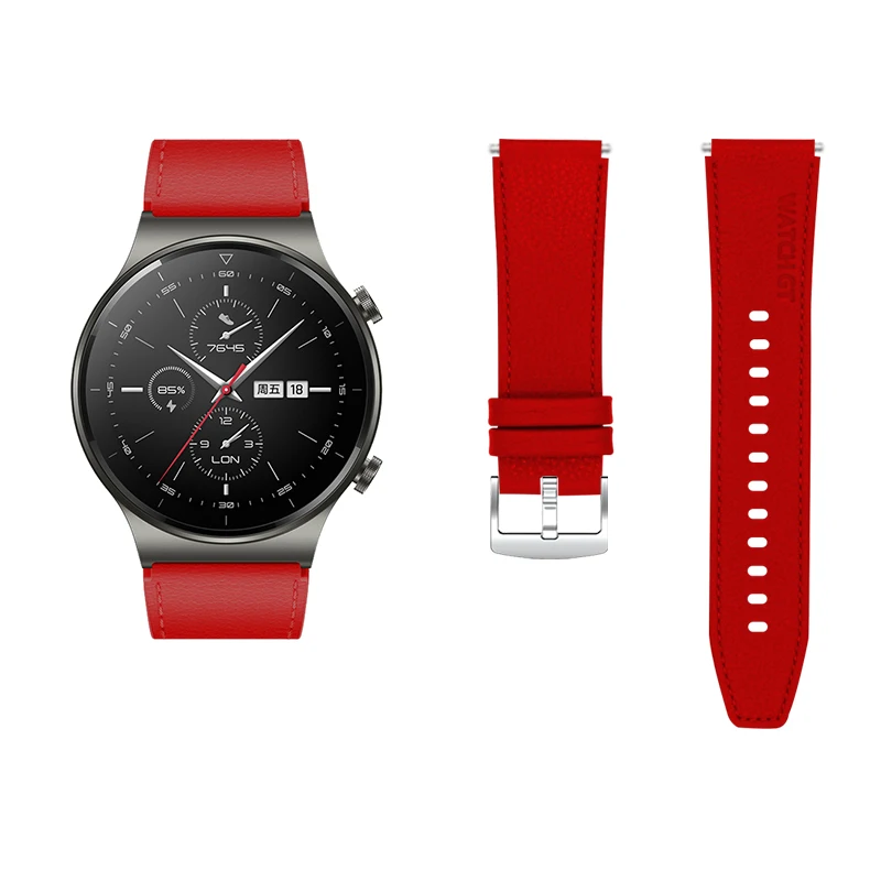 

Replacement Genuine Leather Watchbands For Huawei Watch GT 2 Pro Adjustable Wrist Band Fashion Men Leather Sport Band Strap