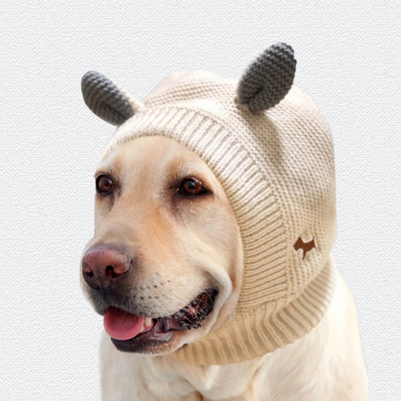 

Dog clothes knitted rabbit ears soft pet hat autumn and winter windproof and warm pet headgear funny dog accessories