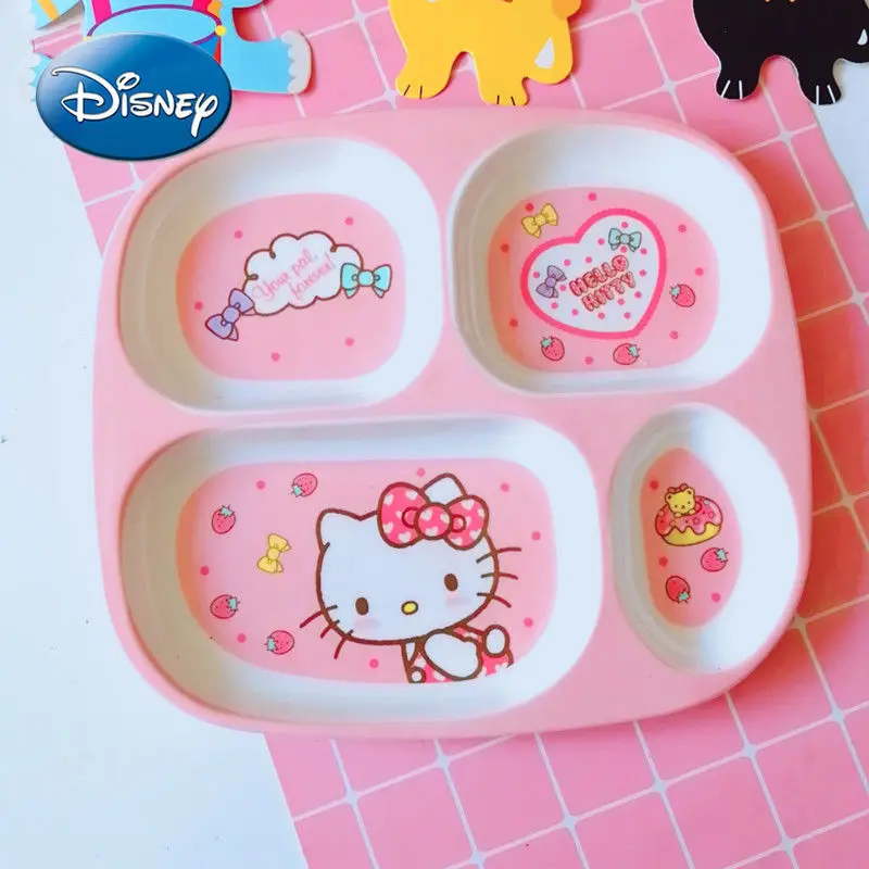 

Disney Cartoon Elsa Children's Tableware Set Baby Partitioned Dinner Plate Fall Resistant Eating Bowl Fruit Plate Chopsticks