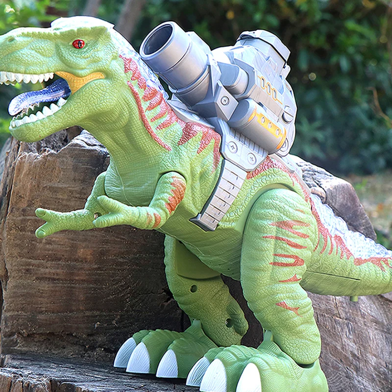 

Electric Animal Sound Robot Shooting Robot Mechanical Walking Dinosaur-Shaped Toy Children Dinosaur Model Roaring Toy With Light