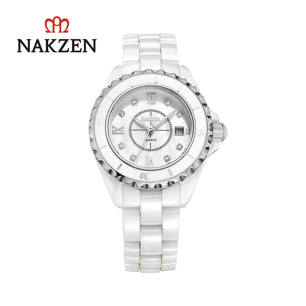 Японские часы для женщин кварцевые керамический ремешок Высокое качество бизнес