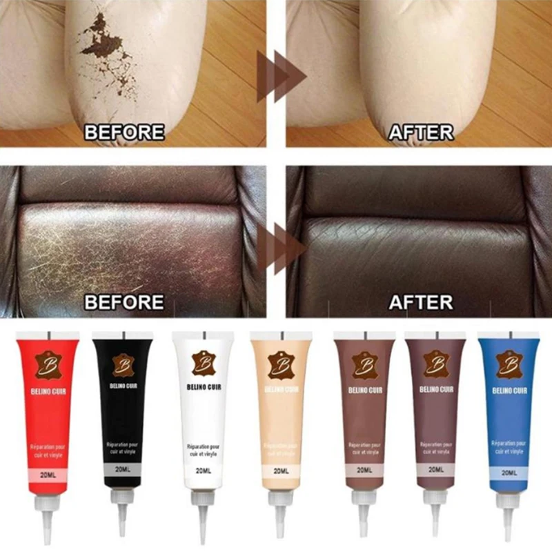 20ml Car Leather Repair Filler Cream Vinyl Scratch Restoration Cracks Rips Liquid Skin Cleaner Refurbishing | Автомобили и