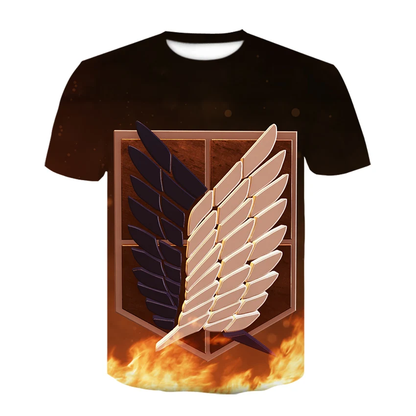 Футболка Мужская/женская с 3D-принтом из аниме атака на Титанов | Мужская одежда