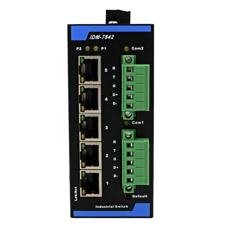Двухканальный оптический изоляционный шлюз модель Modbus rtu в modbus tcp 5-портовый