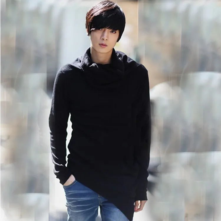 Новинка 2020 Мужской Повседневный свитер футболка с высоким воротником в стиле