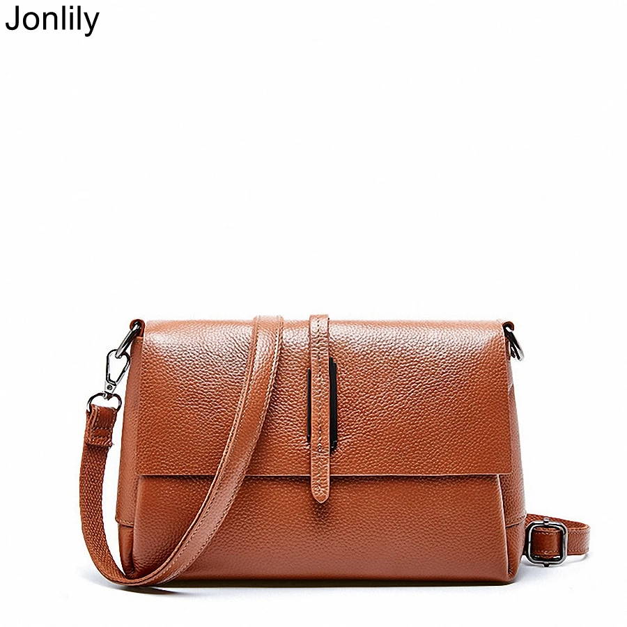 Минималистичная Женская винтажная сумка на плечо Jonlily из натуральной кожи