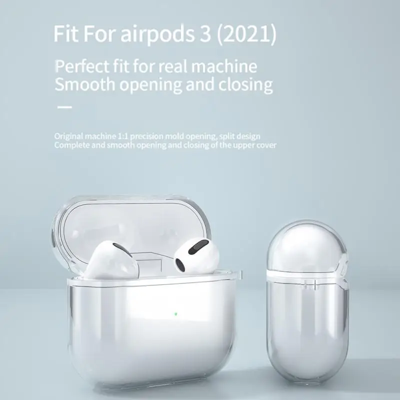 Новый прозрачный чехол для наушников Apple AirPods 3 силиконовый защитный Airpods