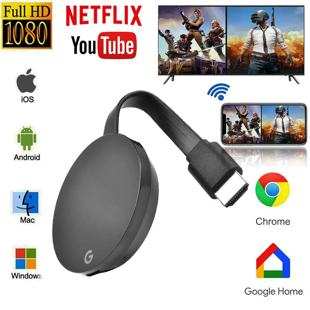 Tv Stick 2 4G/5G Hz видео WiFi дисплей HD экран зеркальное отображение ТВ Беспроводной