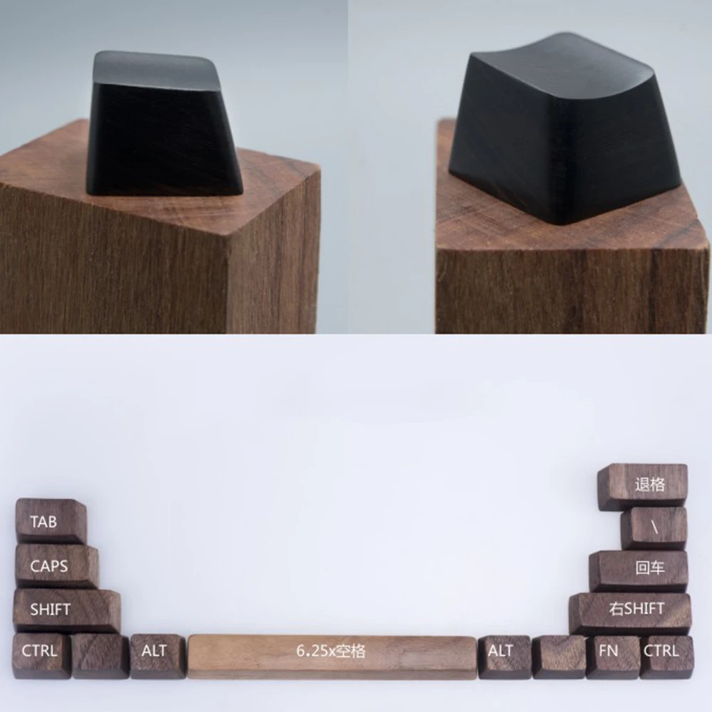 Колпачки для клавиатуры из чистого черного дерева Cherry Mx Switch украшение