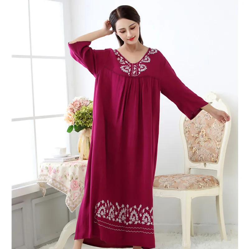 2021 Spring and Autumn New Women's Nightdress Loose and Comfortable Nightwear Home Service Sleepwear Women Sleep Tops Night Gown