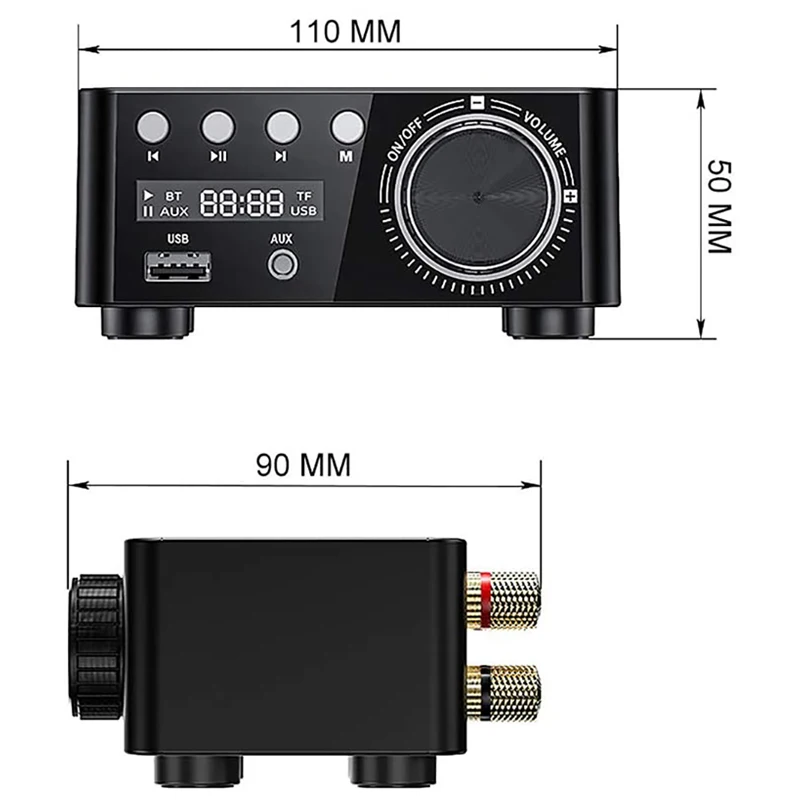Плата усилителя звука 50WX2 Hi-Fi Bluetooth 5 0 для домашнего кинотеатра - купить по