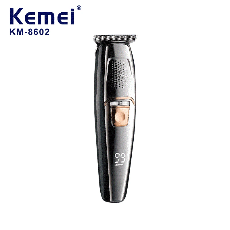 

Kemei Steel Cutter Head Hair Clipper Led Screen Men Strong Power Rechargeable Professional Electric Trimmer KM-8602