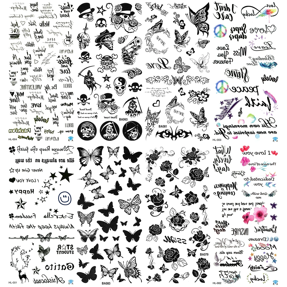 5 шт./лот пистолет крутые татуировки для рук Большая татуировка