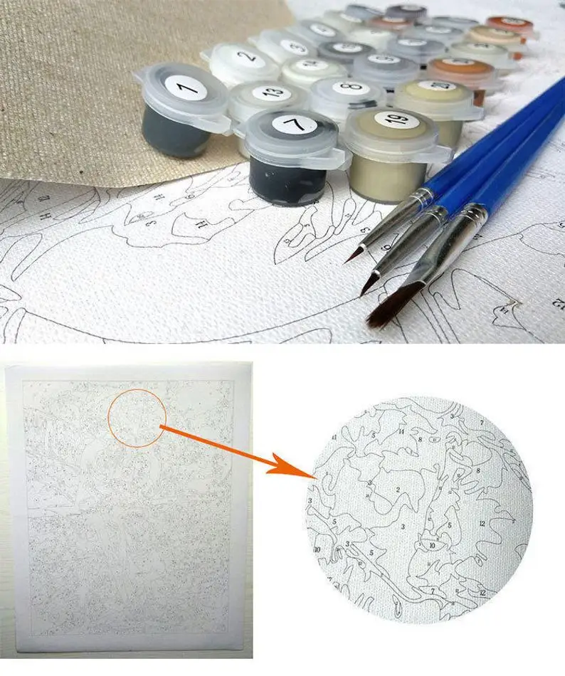 

Paint By Number Kit Flowers Oil Painting Cosmos On Canvas Cosmos Abstract Painting Wall Art Home Decor