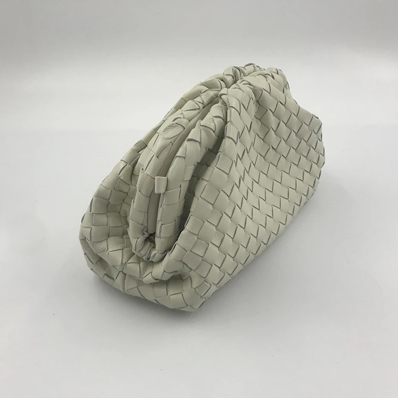 Ins натуральная коровья кожа облачная сумка Мягкие морщинистые пельменты через