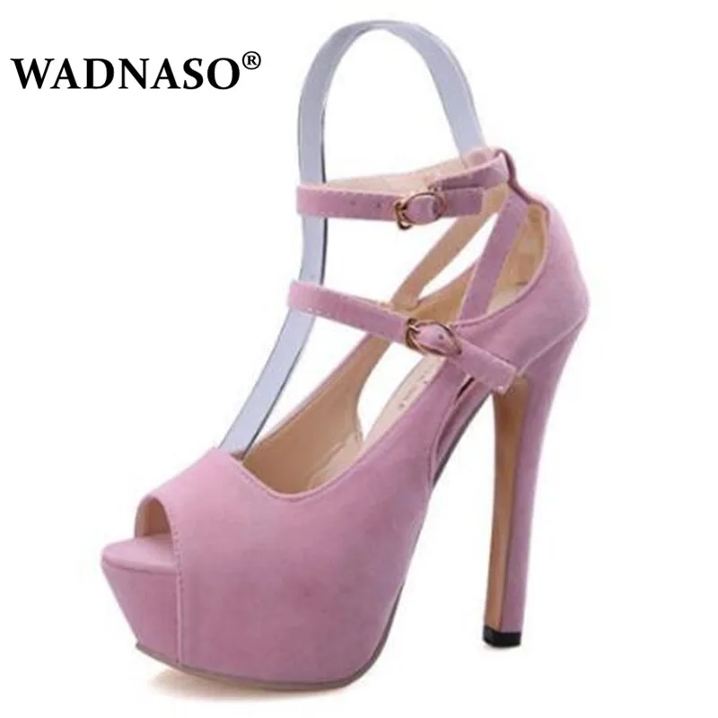 WADNASO/Новая женская обувь пикантные вечерние туфли-лодочки на платформе и тонком
