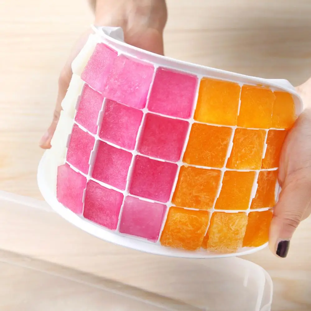 2 шт. 14 сеток Пищевой Силиконовый поднос для льда с крышкой DIY Форма квадратная