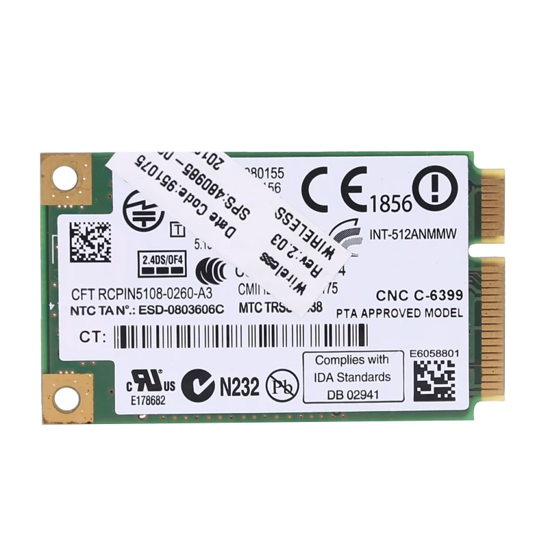 WiFi Link 5100 AGN 300M беспроводная карта 2 4G + 5G Двухдиапазонная интерфейсная веб Mini PCI E
