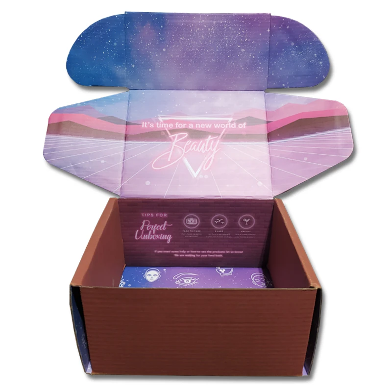 Экологически чистый гофрированный картон с логотипом на заказ упаковочная