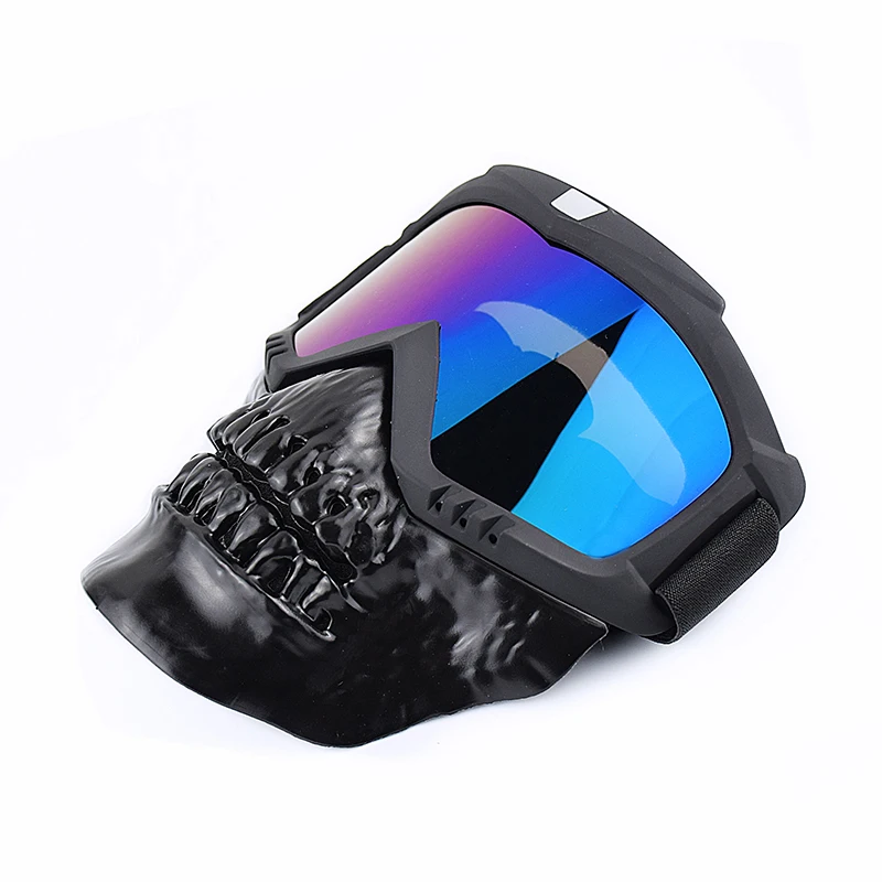 Мотоциклетная маска для лица шлем с открытым лицом и черепом защита от УФ-лучей