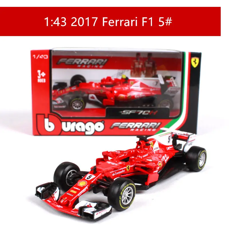 SF70.H-5 Бураго 1:43 красный BULL-RB12 сплав F1 модель автомобиля литье под давлением модель автомобиля моделирование автомобиля украшение коллекция подарочная игрушка - Цвет: SF70.H-5
