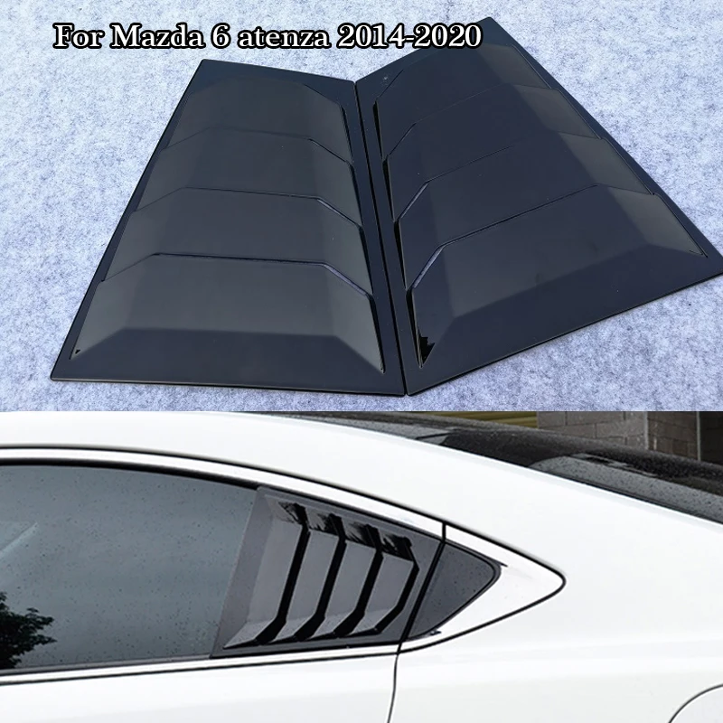 

For mazda 6 atenza 2014 2020 Side Vent Deflector Scoop Louvers Shield Cover Car Side Rear Window Louver Shutter Cover Trim