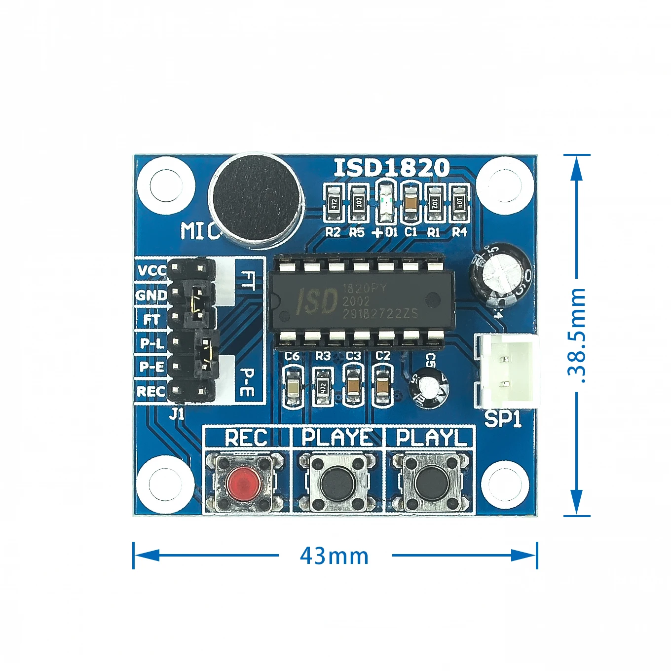 Модуль записи ISD1820 голосовой модуль голосовая плата модуля телефона с