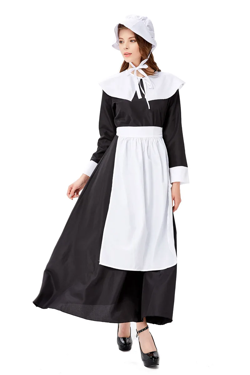 Женский костюм для косплея черная средневековая ферма сценическое видение на