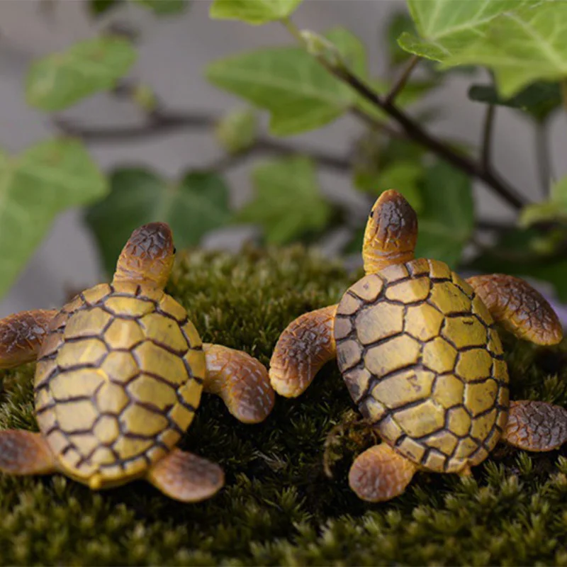 2 шт. фигурка мультяшного животного морской черепахи кукольный домик песочница