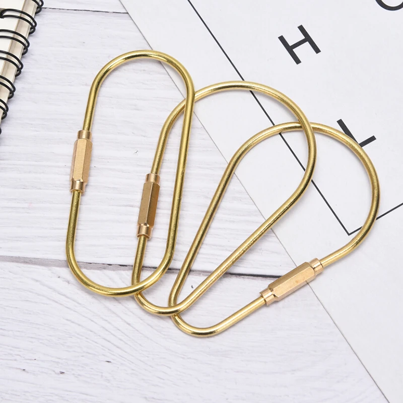 1 шт. латунный брелок для кемпинга карабин хранения ключей держатель открытый