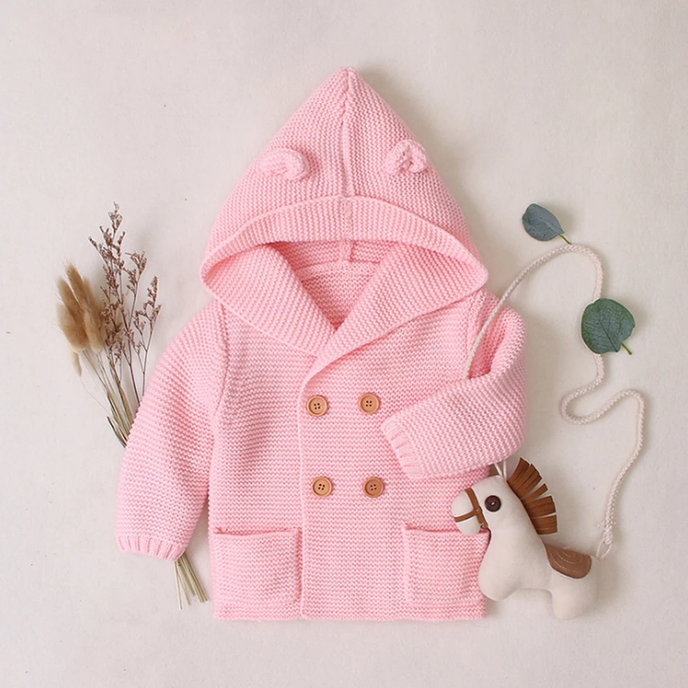 CYSINCOS/детский вязаный кардиган теплые зимние свитера для новорожденных модное