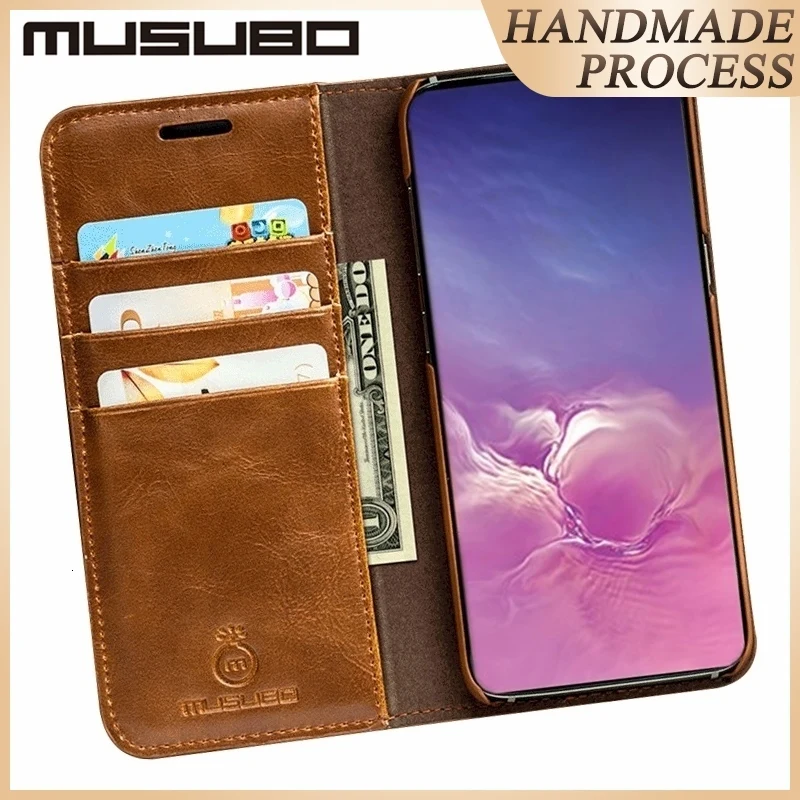 Роскошный чехол Musubo для Samsung Galaxy S20 Ultra S10e S10 + Plus Кожаные чехлы с картами S9 S8