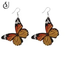 

New American Flag Leather Five-pointed Star PU Independence Day acrylic halloween tassel tea earrings for women wholesale