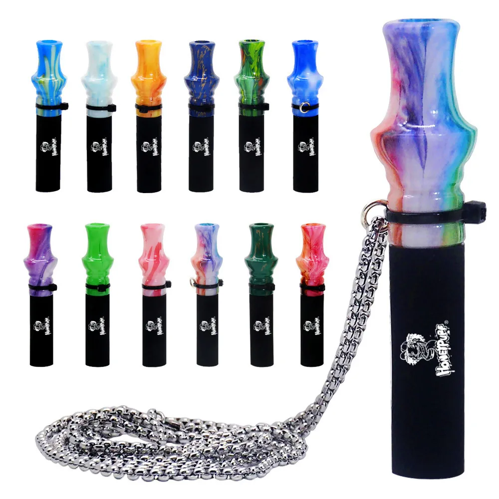 

1PC colorful cool Resin Silicone Hookah Mouthpiece with Popular Design Stainless Chain Shisha Mouth Tips for Sheesha Chicha Hose