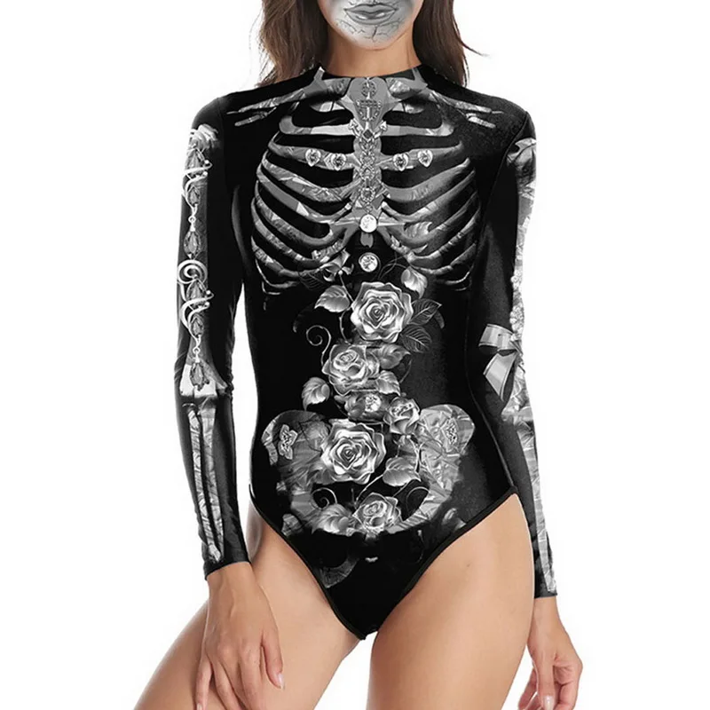 Костюмы на Хэллоуин Vertvie Женское боди забавные праздничные костюмы для