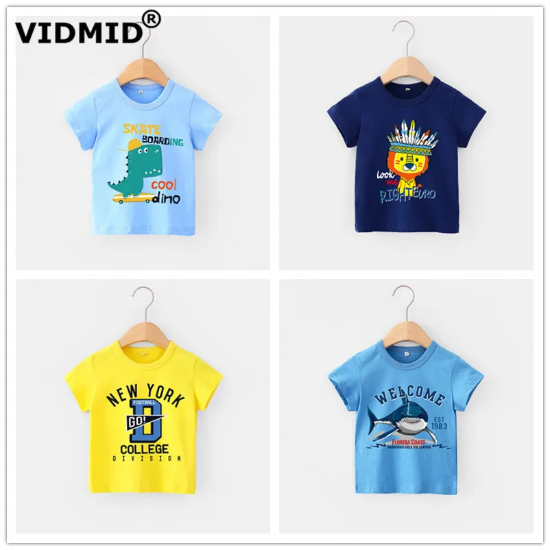 Детская Хлопковая футболка с коротким рукавом для мальчиков и девочек|Футболки