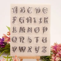 vintage alphabet letter clear stamp for scrapbooking transparent stamps silicone rubber diy photo album decor arts crafts