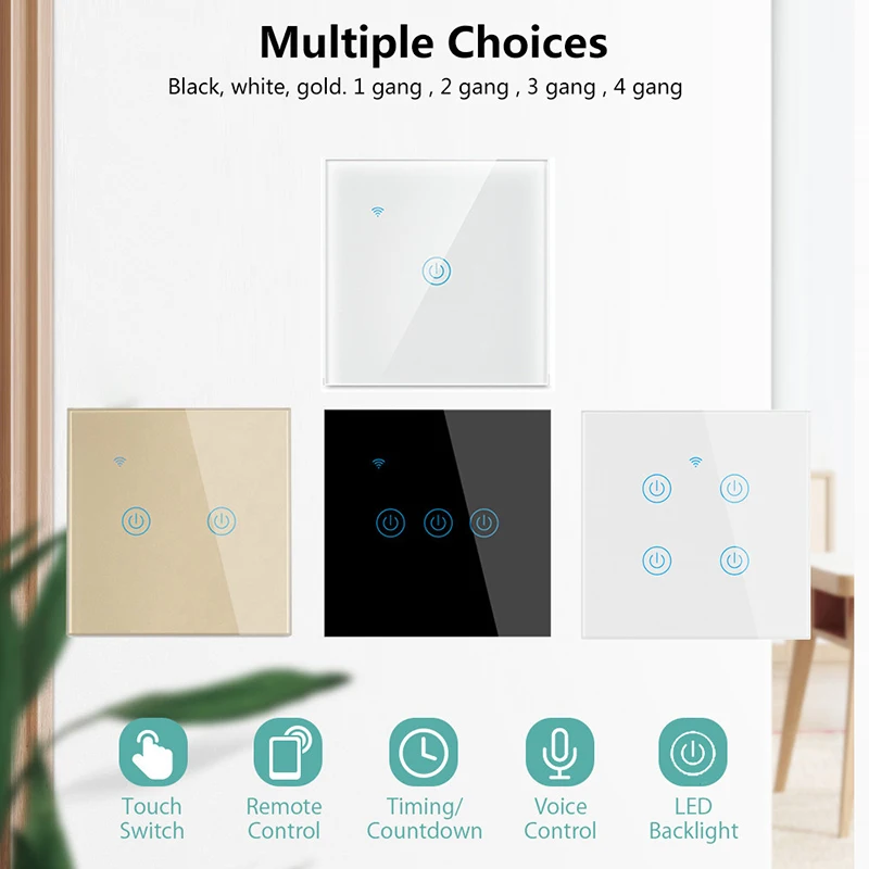 Новый сенсорный выключатель Tuya Smart Wifi настенный переключатель европейского