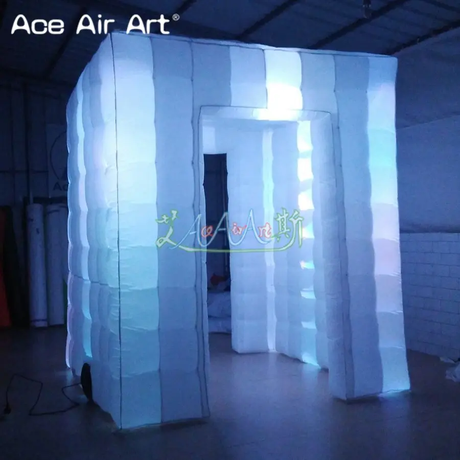 Заводская цена Party Cube красочная меняющаяся светодиодная надувная фотобудка с