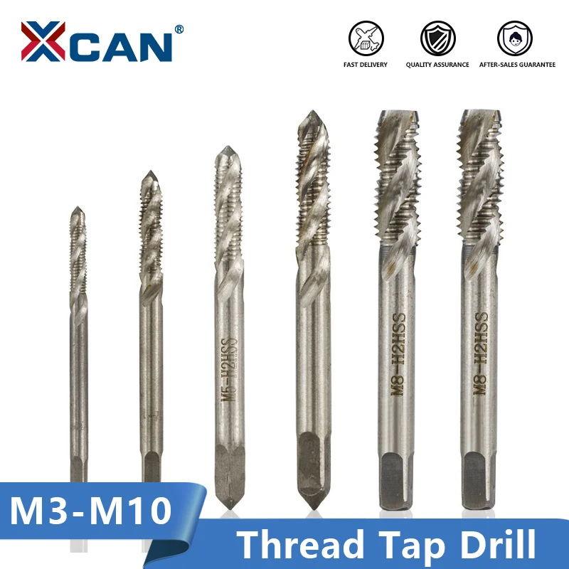 Набор спиральных сверл XCAN для метала 2 шт. M3/M4/M5/M6/M8/M10 | Инструменты