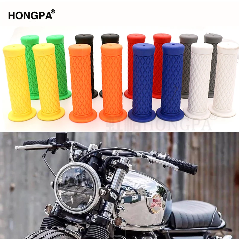 7/8 &quot22 мм мотоциклетные резиновые ручки Ретро гелевые для Honda Aprilia Ktm Triumph Cafe Racer
