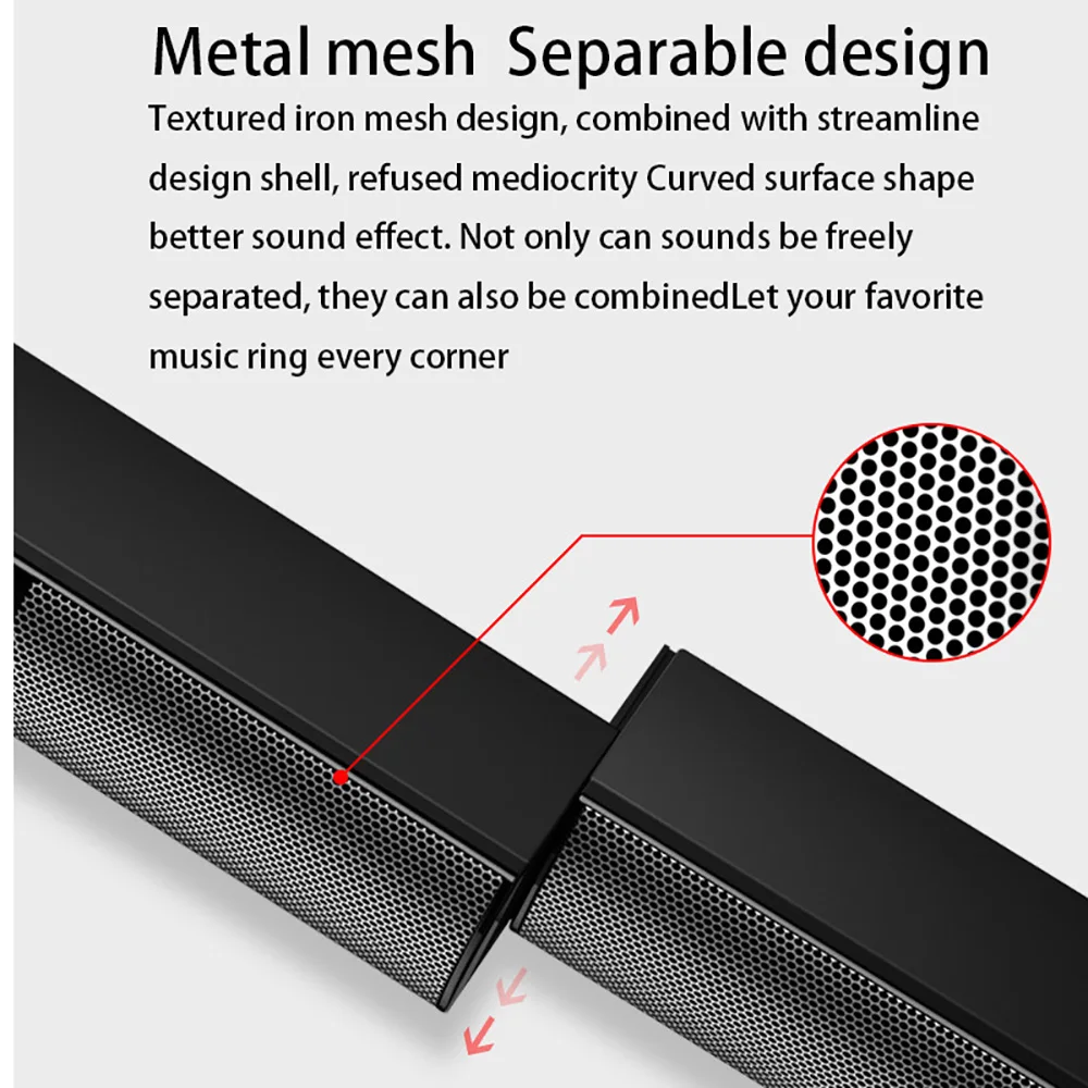 

Detachable Bluetooth Speaker For Computer PC Laptop Computer Speakers Bar Surround Sound Subwoofer USB Wired Dual Music Player