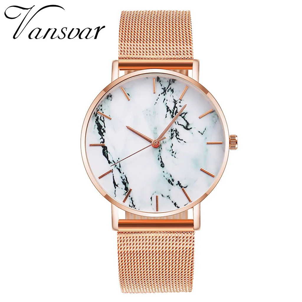 

Casual Couple Wrist Watch Business Men Quartz Wristwatches Marble Dial Rose Gold Alloy Strap Ladies Quartz Watch For Women Gift